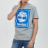 Фото #3 товара Timberland 休闲圆领印花短袖T恤 男款 灰色 / Футболка Timberland T Trendy Clothing Featured Tops T-Shirt