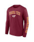 Фото #2 товара Men's Maroon Virginia Tech Hokies Distressed Arch Over Logo Long Sleeve T-shirt