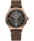 ფოტო #1 პროდუქტის Men's Swiss Automatic Multifort Patrimony Pulsometer Brown Leather Strap Watch 40mm