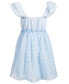 ფოტო #2 პროდუქტის Big Girls Pointelle-Knit Pucker-Chiffon Dress