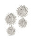 Gold-Tone or Silver-Tone Triple Sunflower Solaris Drop Studs