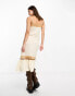 Фото #6 товара Reclaimed Vintage winter lingerie slip dress in ivory