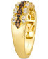 ფოტო #3 პროდუქტის Nude Diamond & Chocolate Diamond Triple Row Ring (3/8 ct. t.w.) in 14k Gold