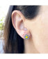 ფოტო #2 პროდუქტის Mother of Pearl Daisy Stud Earrings 14K Gold