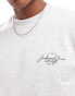 Jack & Jones script logo crew neck sweatshirt in white