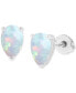 ფოტო #1 პროდუქტის Lab-Grown Opal Pear-Shape Screw Back Stud Earrings (5/8 ct. t.w.)