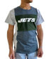 ფოტო #1 პროდუქტის Men's Heathered Charcoal New York Jets Split T-shirt