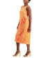 Фото #3 товара Women's Printed Faux-Wrap Midi Dress