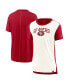 Women's Cream/Scarlet San Francisco 49ers Wordmark Tri-Blend T-Shirt