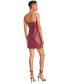 ფოტო #2 პროდუქტის Women's Faux-Leather Strapless Mini Dress