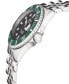 ფოტო #2 პროდუქტის Men's Wall Street Swiss Automatic Silver-Tone Stainless Steel Bracelet Watch 43mm