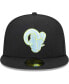 Фото #3 товара Men's Black Los Angeles Rams Multi 59FIFTY Fitted Hat