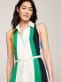 Pleated Colorblock Maxi Dress