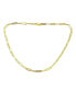 ფოტო #1 პროდუქტის Solid Strong Yellow 14K Gold Over .925 Sterling Silver Italian 4mm Paperclip Link Chain Necklace For Men Women Nickel-Free Made In Italy 18 Inch