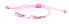 Drawstring pink kabbalah heart bracelet AGB541