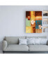 Фото #3 товара Pablo Esteban White Flowers and Squares Canvas Art - 15.5" x 21"