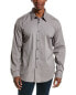 Фото #1 товара Theory Sylvain Wealth Woven Shirt Men's Grey Xxl