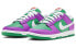 Фото #3 товара Nike Dunk Low 耐磨透气 低帮 板鞋 女款 紫绿 / Кроссовки Nike Dunk Low FD9924-311