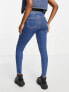 Topshop high rise Joni jeans with super-rips in black