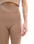 Фото #4 товара ASOS DESIGN seamless sculpting flat leggings co-ord in mocha