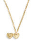 Фото #2 товара COACH faux Stone Signature Quilted Heart Locket Necklace