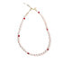 ფოტო #3 პროდუქტის 18K Gold Plated Freshwater Pearls with Charming Red Hearts - Akari Choker For Women