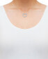 Фото #2 товара Macy's diamond Heart 18" Pendant Necklace (1/10 ct. t.w.) in 10k White Gold