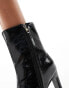 Фото #3 товара Public Desire Polaris Wide Fit sqaure toe heeled ankle boots in black