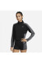 Фото #1 товара Футболка спортивная Nike Dri-Fit Long-Sleeve 1/4-Zip Training Kadın Tişört DX0065-010