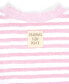 Фото #3 товара Toddler Boys and Girls Petal Stripe 2-Piece Matching Family Pajama Set