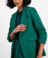 ფოტო #3 პროდუქტის Women's Textured Crepe One-Button Blazer, Created for Macy's