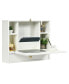 Фото #1 товара Wall Mounted Folding Laptop Desk Hideaway Storage with Drawer-White