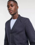 Only & Sons jersey overcoat in navy