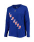 ფოტო #2 პროდუქტის Women's Mika Zibanejad Blue New York Rangers Plus Size Name and Number Long Sleeve T-shirt