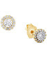 ფოტო #3 პროდუქტის Diamond Halo Stud Earrings (1/4 ct. t.w.) in 10k Gold