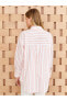 Çizgili Uzun Kollu Oversize Poplin Kadın Gömlek Tunik