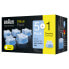 Фото #3 товара Braun Clean & Renew Refill Cartridges CCR – 5+1 Pack - Blue - Plastic - Ireland - geschikt voor alle Braun Clean&Charge reinigingsstations - 1.19 kg - 135 mm