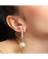 ფოტო #3 პროდუქტის Women's Pink Stone Drop Earrings