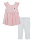 ფოტო #1 პროდუქტის Toddler Girls Printed Crinkle Tunic Top and Ribbed Leggings, 2 Piece Set