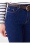 Beli Kemerli Skinny Fit Kadın Jean Pantolon