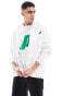 Prince unisex zip through logo hoodie in white weiß, XS - фото #2