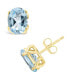 ფოტო #1 პროდუქტის Topaz (3-1/5 ct. t.w.) Stud Earrings in 14K Yellow Gold