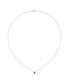 ფოტო #3 პროდუქტის Emerald Amethyst Gemstone Round Natural Diamond 14K Yellow Gold Birthstone Necklace