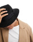 Фото #9 товара ASOS DESIGN wool fedora hat with size adjuster in black
