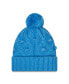 Фото #3 товара Big Girls Powder Blue Los Angeles Chargers Toasty Cuffed Knit Hat with Pom