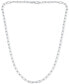 ფოტო #3 პროდუქტის Diamond-Cut Paperclip Chain 18" in Sterling Silver or 18k Gold-plated Sterling Silver; Created for Macy's