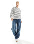 Pieces lightweight super soft hoodie in navy stripe