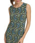 Фото #3 товара Women's Paisley Sleeveless Shift Dress