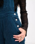 Фото #4 товара DTT Ivy cord wide leg dungarees with pockets in blue