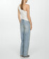 ფოტო #3 პროდუქტის Women's Straight Low-Waist Jeans